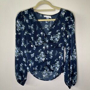Lush Floral Long Sleeve Blouse